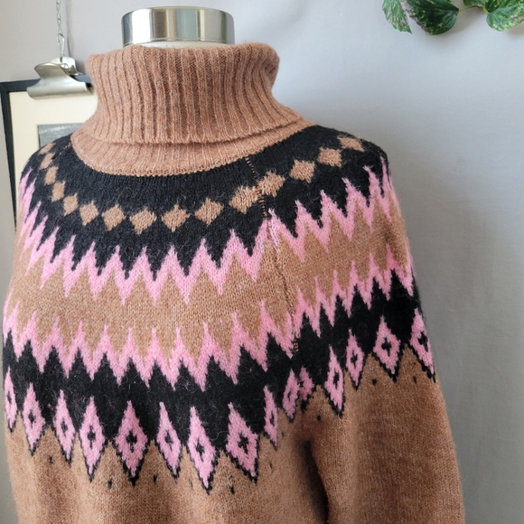 Aspen Fair‎ Isle Turtleneck Pullover Sweater  S - Picture 9 of 12